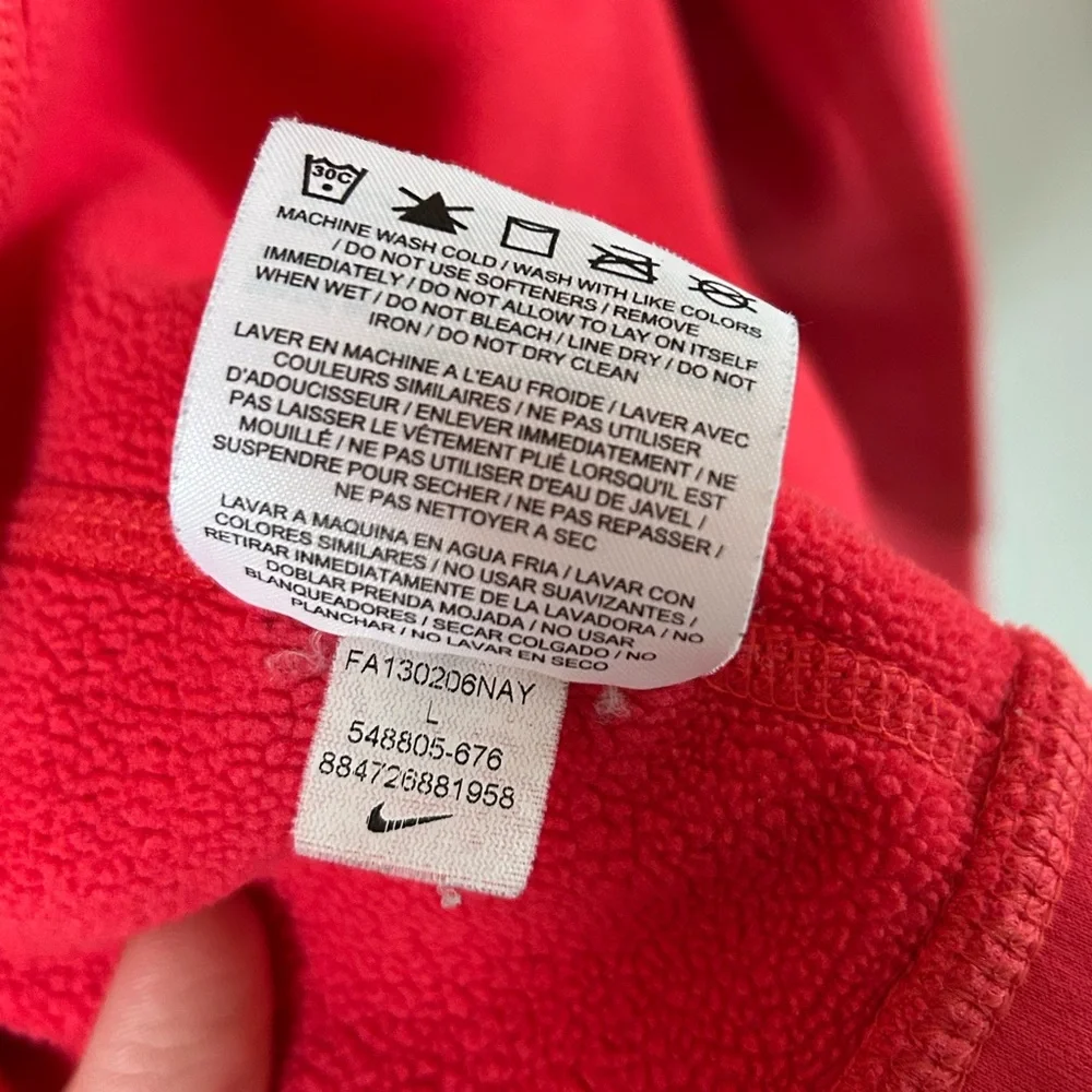 Nike Thermal-Fit Full Zip Hoodie Jacket Red Sz L Activewear Outdoor Streetwear